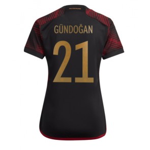 Tyskland Ilkay Gundogan #21 kläder Kvinnor VM 2022 Bortatröja Kortärmad